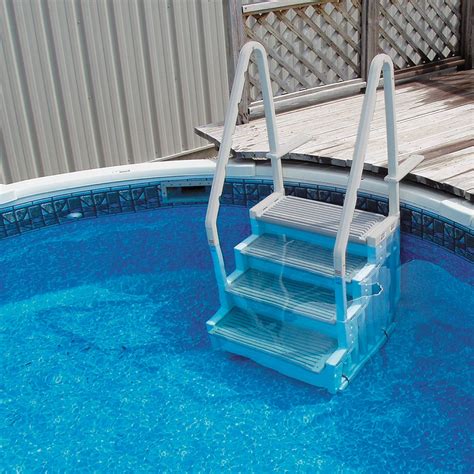 VinylWorks 5' x 10' Resin Above Ground Pool Deck Kit w/ Steps Taupe