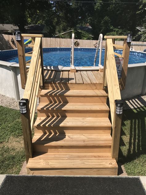 Above ground pool steps Pool steps, Above ground pool steps, Pool