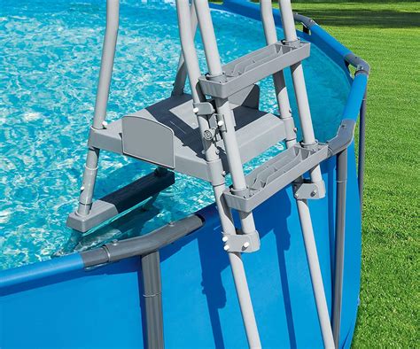 COZ 3Step Foldable Pool Ladder Folding Boat Ladder with Stainless