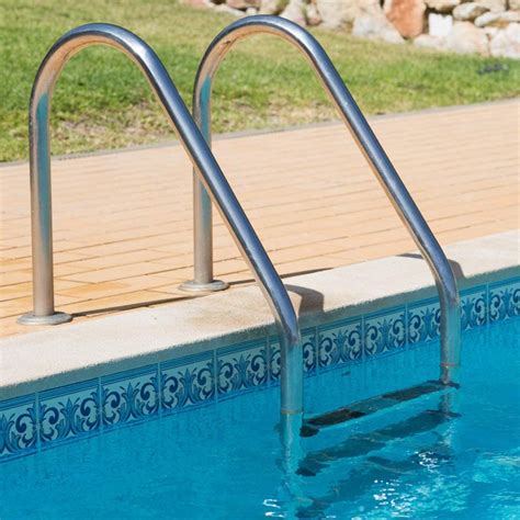 Step Above Ground Swimming Step to Deck Step Ladder with Rail Handle
