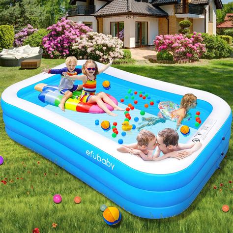 Sable Kiddie Pool, Blow Up Inflatable Baby Pool, 58" X 13" Walmart