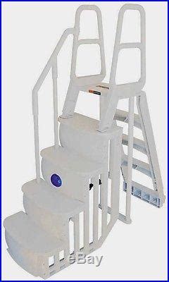 Main Access 200100T Above Ground Pool Ladder Steps w/ Mat Pad + 2 Sand