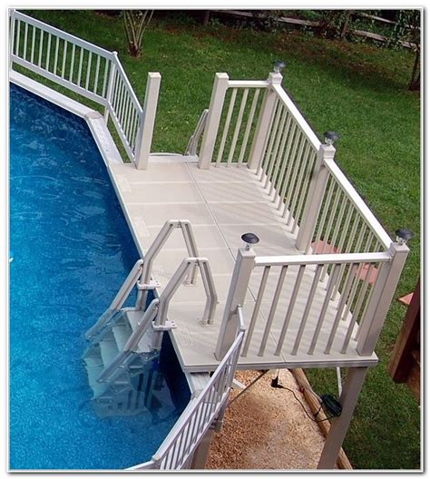 SnapLock Deck Ladder for AboveGround Pools White