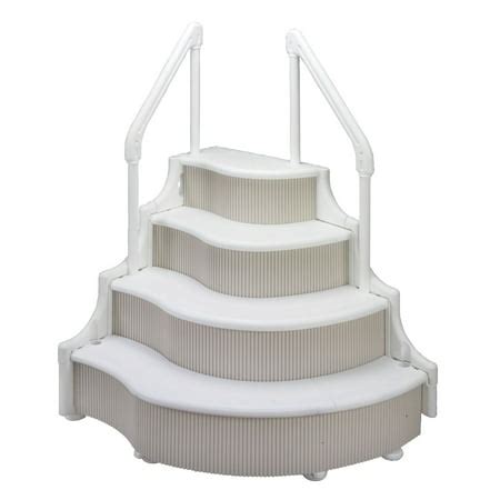 Blue Wave Grand Entrance 48in Resin DropIn Pool Steps Hand Rail in