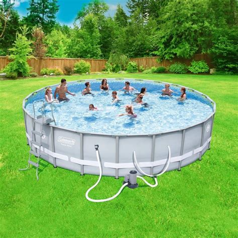 Bestway Power Steel 18ft x 18ft x 52in Round AboveGround Pool in