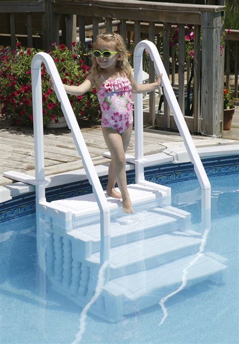 Above Ground Pool Steps Attached To Deck in 2021 Above ground pool
