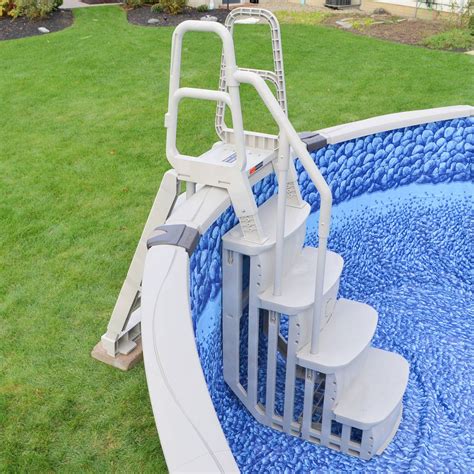 Main Access iStep Above Ground Pool Entry Steps Ladder w/ LED Light + 2