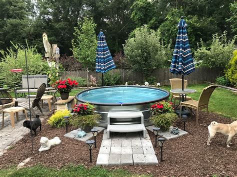 Cheap Diy Pool Steps / 20170618_114845 Above ground pool landscaping