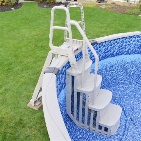 Deluxe Incline Above Ground In Pool Swimming Pool Ladder Large