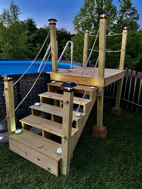 Above ground pool steps Pool steps, Above ground pool steps, Pool