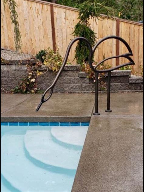 Swan Pool Rail Pool Backyard, Pool Deck, Patio, Handrail, Railings