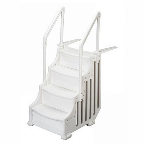 Ocean Blue Mighty Step and Outside Safety Ladder Combo for Above Ground