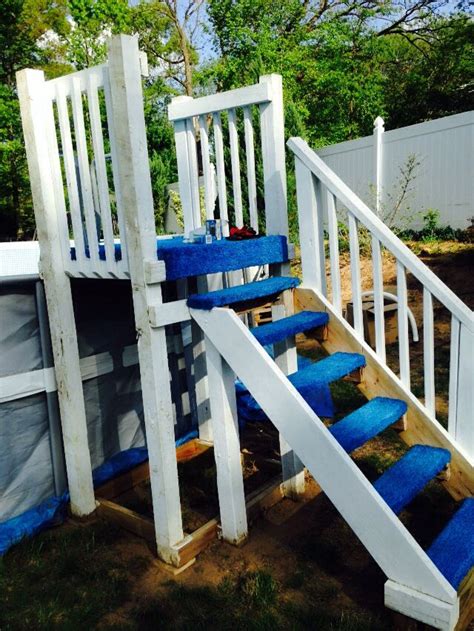 Do It Yourself Pool Steps Above Ground Pool Steps Hometalk Hopkins