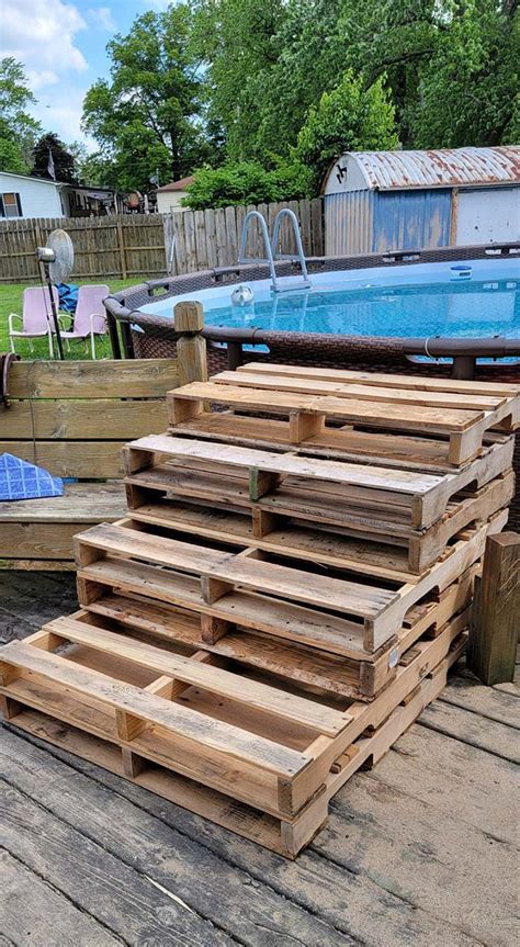 Swimming Pool Out Of Pallets DIY Easy Pallet Ideas