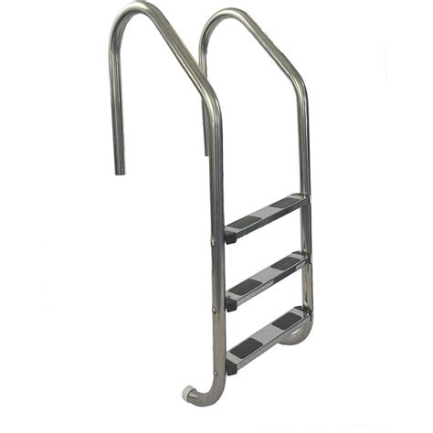 Aqua Select® AntiSlip Pool Steps with Grey Steps and Outside FlipUp