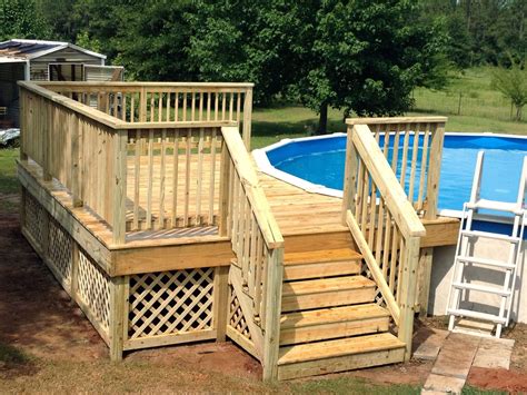 Above Ground Pool Deck Ladder Steps Decks Home Decorating Ideas