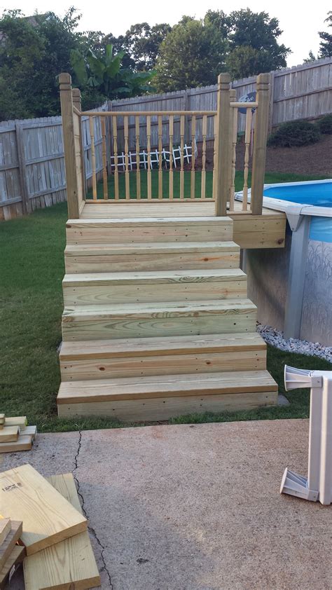 Pool steps 4x4 platform see the finished one on my other post Diy