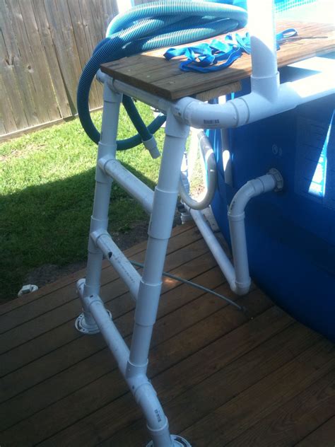 Vinyl Works 60in Plastic DropIn Pool Steps with Hand Rail in the