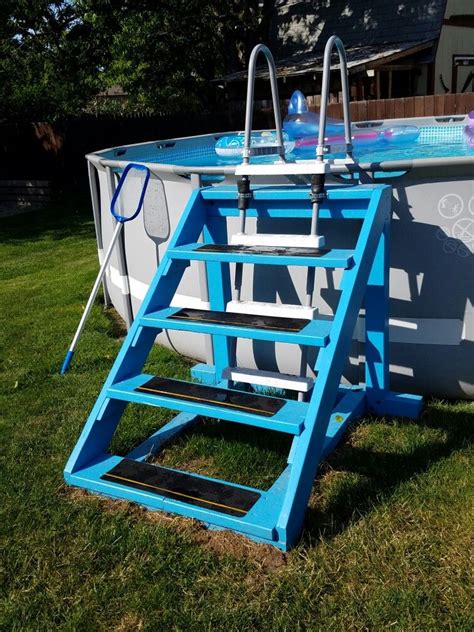 Intex 36" Above Ground Swimming Pool Ladder Easy Set & Steel Wall Pools