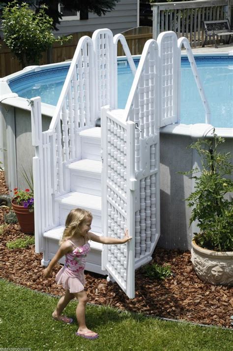 Why You Have To Choose Above Ground Pool Stairs? 2175 Exterior Ideas