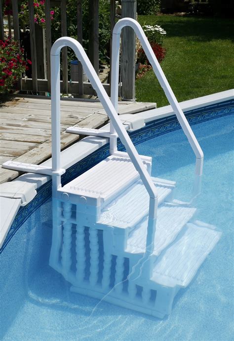Vinyl Works Adjustable 32 Inch InPool Step Ladder for Above Ground