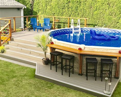 Cheap Above Ground Pool Deck Ideas Decks Home Decorating Ideas