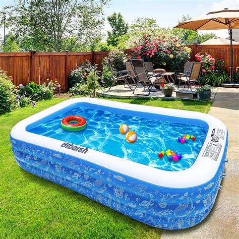 efubaby Inflatable Pool, 95" X 56" X 22" Kid Pools