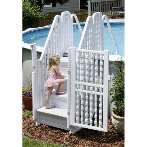 AboveGround Pool Steps, Ladder w/ Gate & Lock